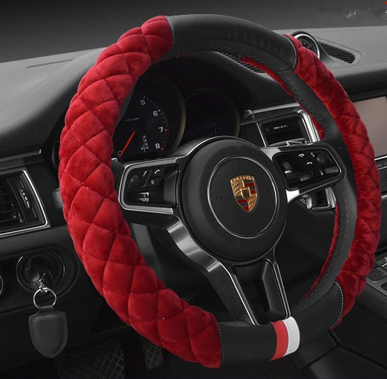 Universal Car Steering Wheel Cover, 38cm Plush Footprint, Automobile Vehicle Steering, Wheel Protector