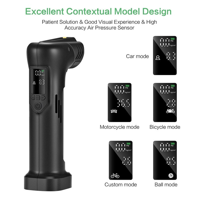 New Wireless Digital Display Car Motorcycle Bicycle Tire Pump 6000MaH Electric Car Air Pump