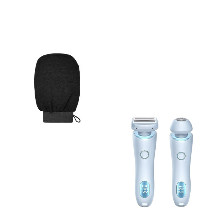 2 In 1 Hair Removal Epilator USB Rechargeable Trimmer Women Body Razor Face Leg Armpit Bikini Pubic Shaver Hair Remover