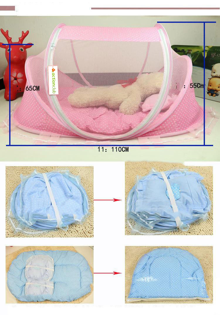 Foldable  Baby Bed Net With Pillow, Mosquito Net