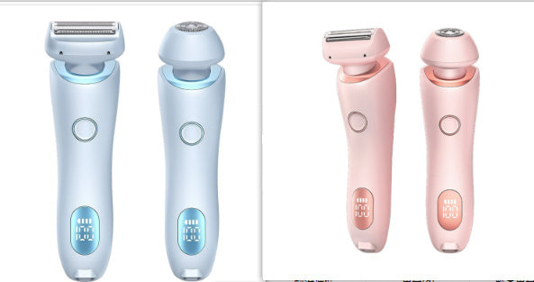 2 In 1 Hair Removal Epilator USB Rechargeable Trimmer Women Body Razor Face Leg Armpit Bikini Pubic Shaver Hair Remover