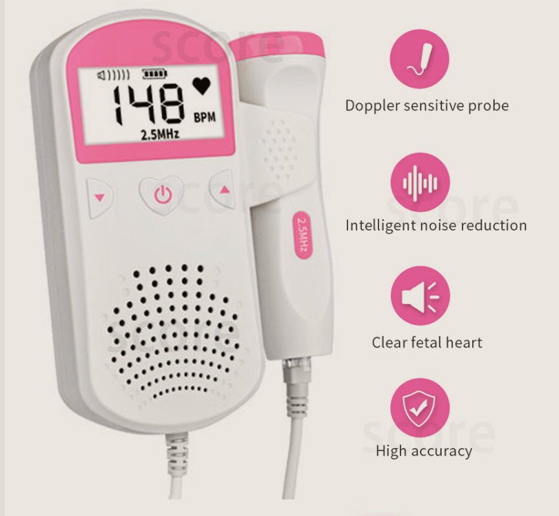 Fetal Heart Rate Monitor Home Pregnancy Baby Fetal Sound Dopler Heart Rate Detector