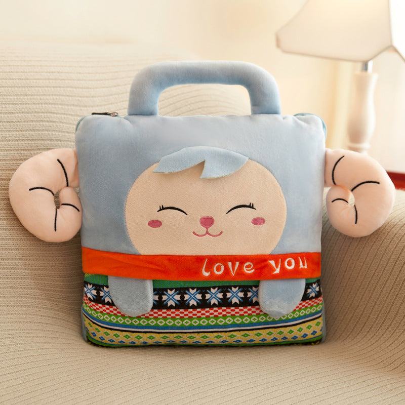 Car Multifunctional Cartoon Pillow Quilt Dual-use