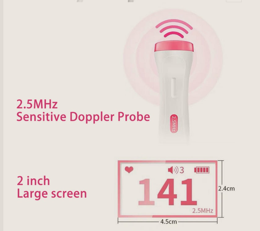 Fetal Heart Rate Monitor Home Pregnancy Baby Fetal Sound Dopler Heart Rate Detector