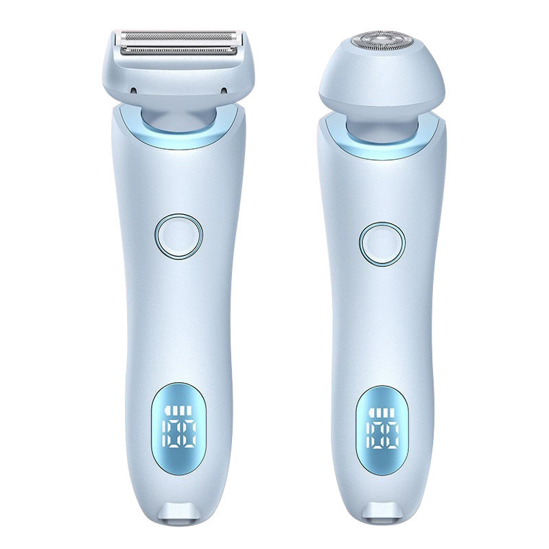 2 In 1 Hair Removal Epilator USB Rechargeable Trimmer Women Body Razor Face Leg Armpit Bikini Pubic Shaver Hair Remover
