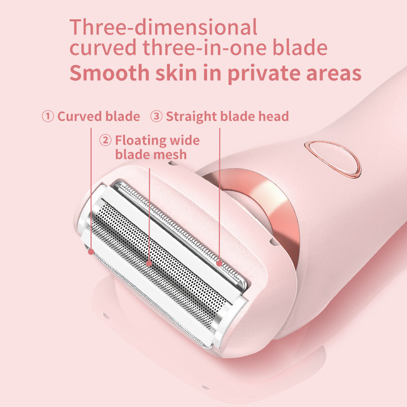 2 In 1 Hair Removal Epilator USB Rechargeable Trimmer Women Body Razor Face Leg Armpit Bikini Pubic Shaver Hair Remover