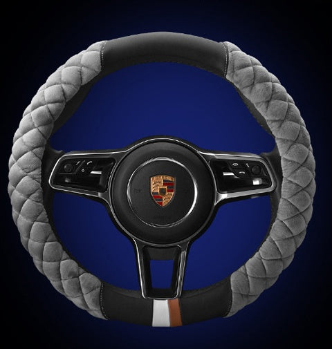 Universal Car Steering Wheel Cover, 38cm Plush Footprint, Automobile Vehicle Steering, Wheel Protector