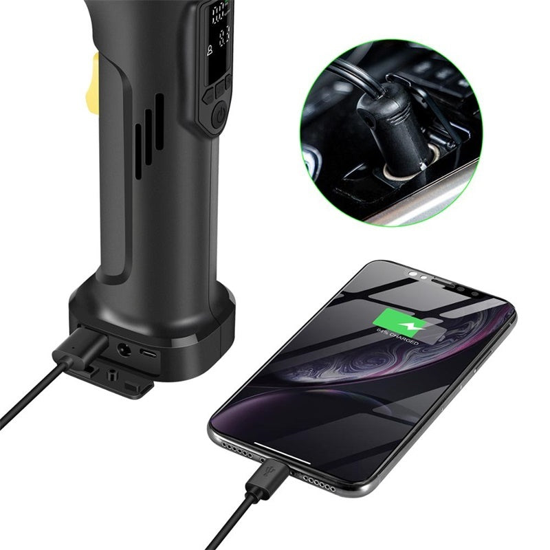 New Wireless Digital Display Car Motorcycle Bicycle Tire Pump 6000MaH Electric Car Air Pump