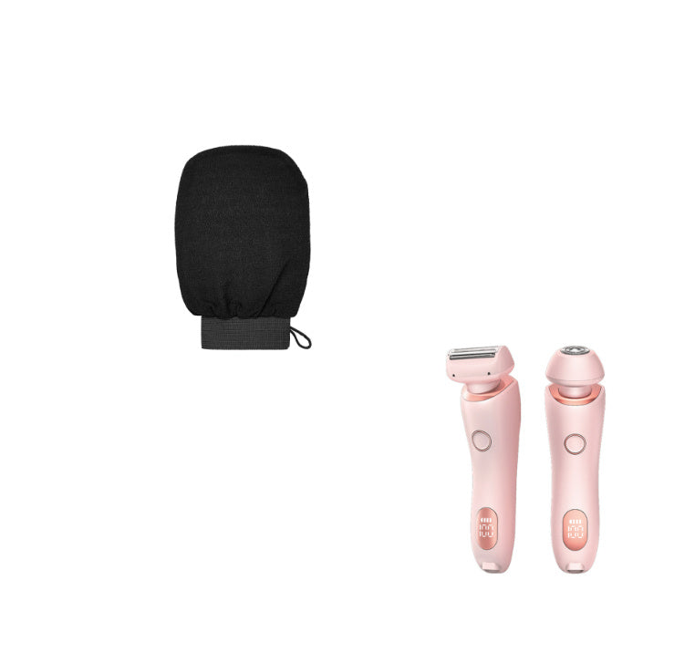 2 In 1 Hair Removal Epilator USB Rechargeable Trimmer Women Body Razor Face Leg Armpit Bikini Pubic Shaver Hair Remover