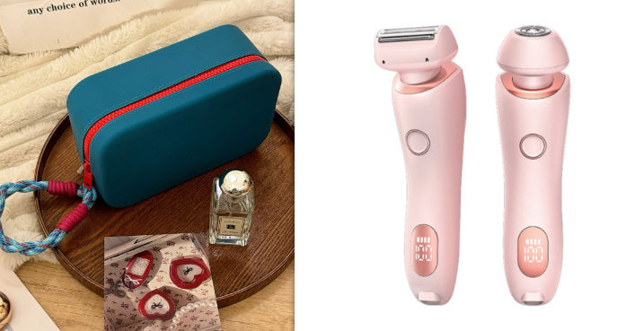 2 In 1 Hair Removal Epilator USB Rechargeable Trimmer Women Body Razor Face Leg Armpit Bikini Pubic Shaver Hair Remover