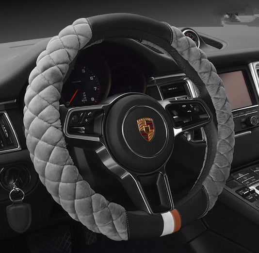 Universal Car Steering Wheel Cover, 38cm Plush Footprint, Automobile Vehicle Steering, Wheel Protector