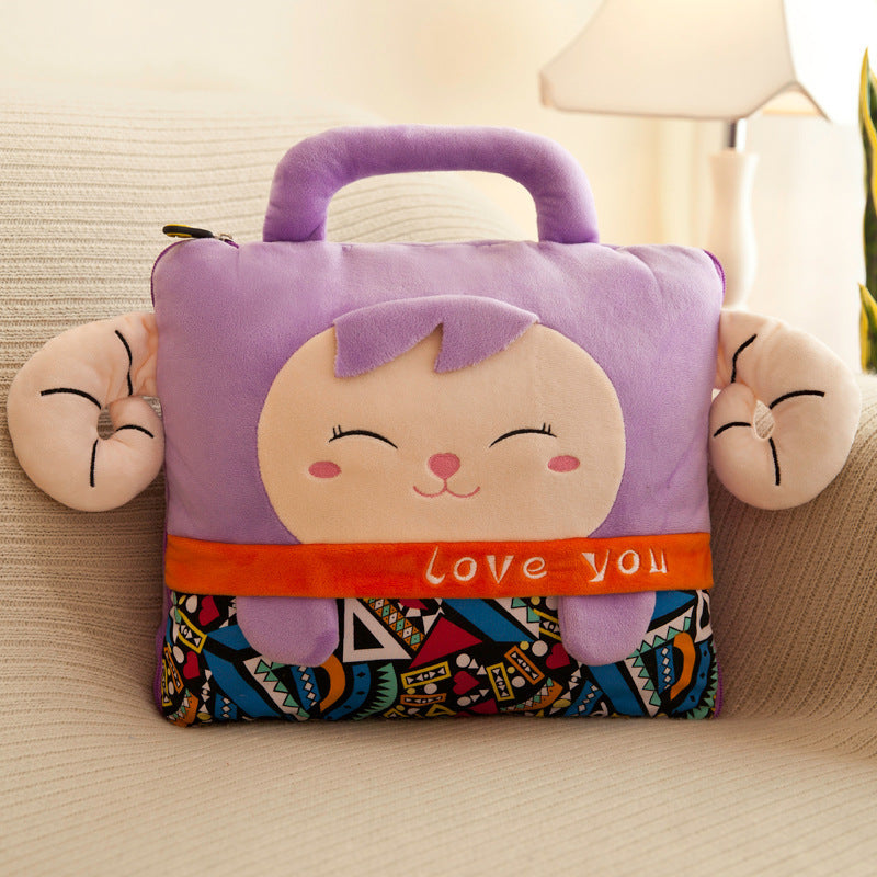 Car Multifunctional Cartoon Pillow Quilt Dual-use