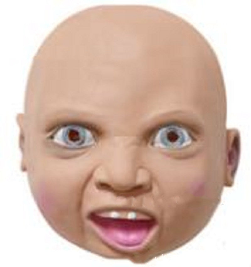 Crying Mask, Funny & Angry Baby Face Latex Mask, Headgear Halloween