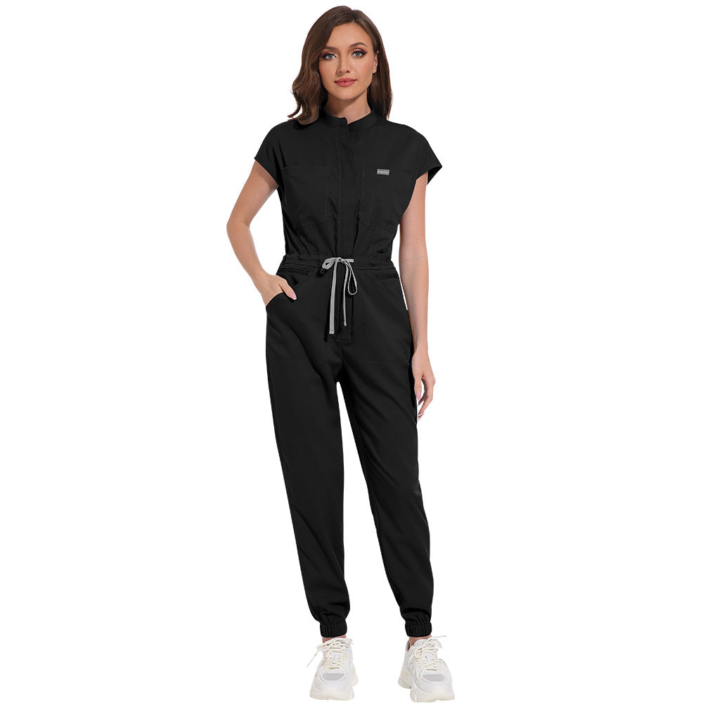 Multifunctional Pocket Stand Collar High Quality Operating Room Hospital Work Uniforms Jumpsuit Suit